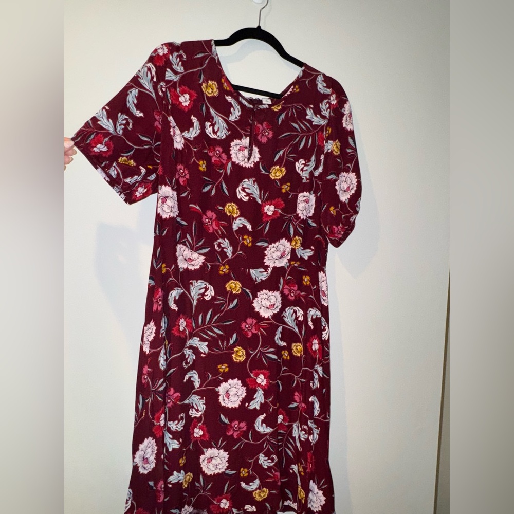 Old Navy Red and Pink Casual Midi Sundress